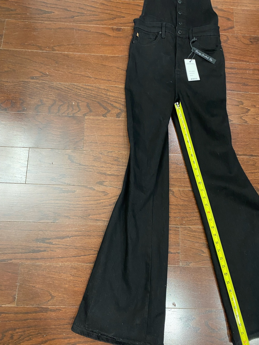 JUDY BLUE BLACK TUMMY CONTROL OVERALLS - MEDIUM NWT - Picture 8 of 9